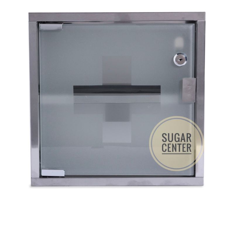Kris Lemari Obat Clear Cross Stainless Steel/Kris Lemari P3K Stainless Steel/Kris Kabinet Kamar Mand
