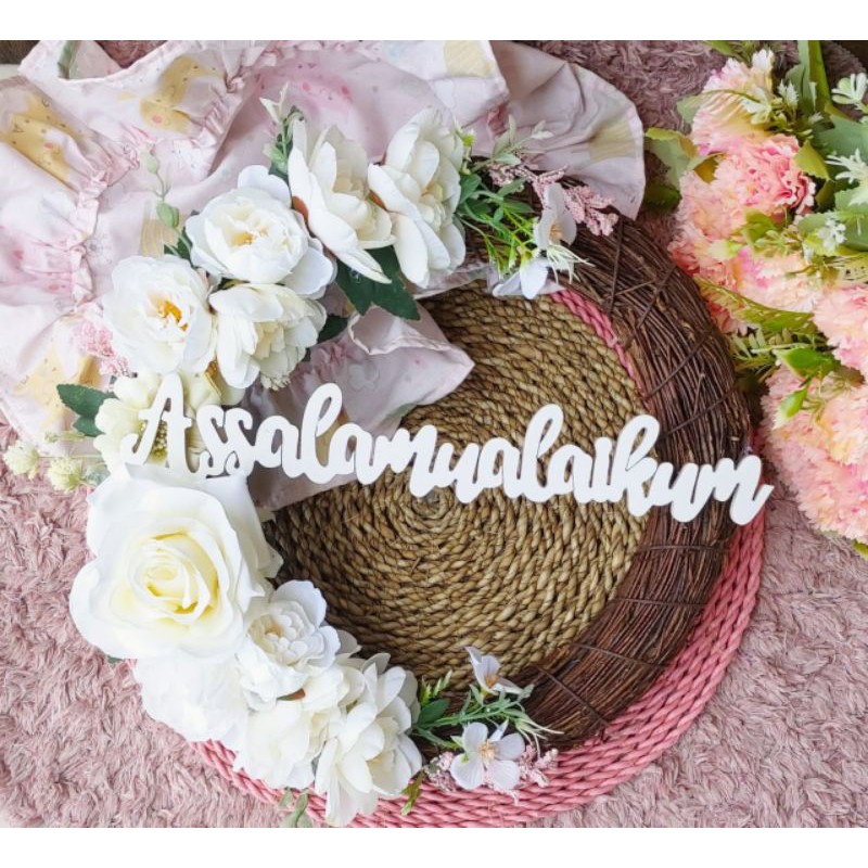 Wreath Flower  / Rotan bulat / rotan lingkar / hiasan pintu / Homedecor