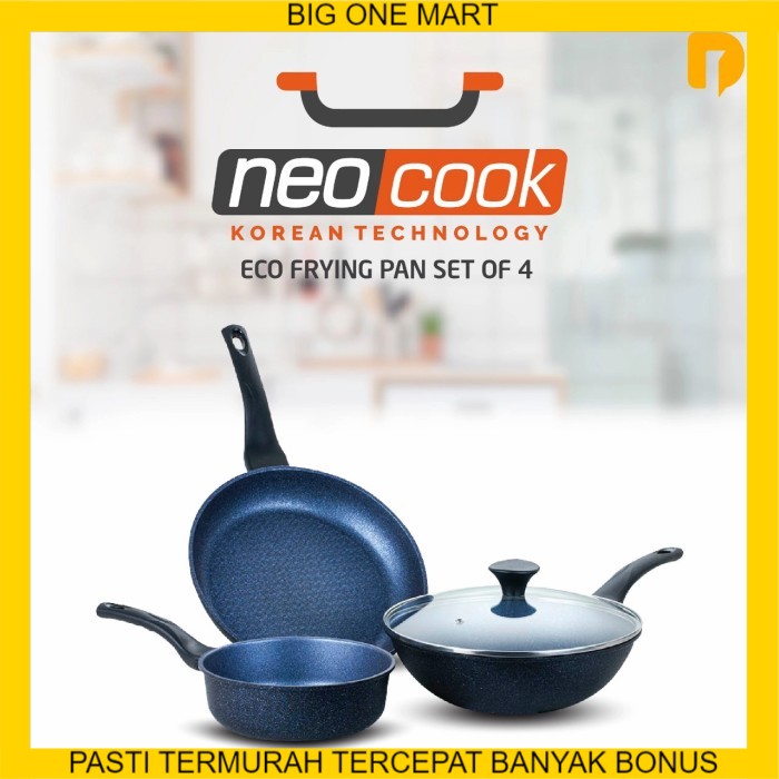 Neocook Eco Frying Pan Set of 4 Panci set Korea