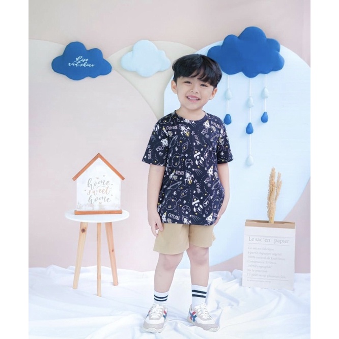 Kaos Anak Unisex Printed Motif T-shirt 1-6 Years