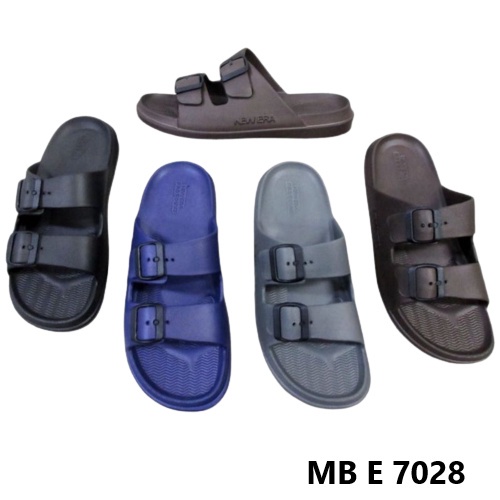 gof NEW ERA MB E 7028 Sendal Pria Ban 2 Gesper Terbaru Sandal Karet Laki Laki Gesper Pinggir Nyaman