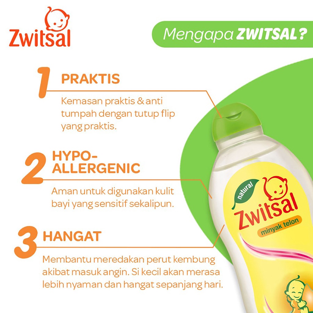 Zwitsal Minyak Telon 100ml / Zwitsal Natural Baby Minyak Telon / Zwitsal Minyak Telon Bayi