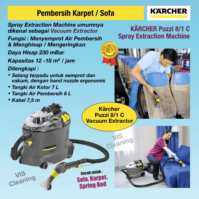 Spray Extraction Cleaner Karcher Puzzi 8/1 (Vacuum Extractor)