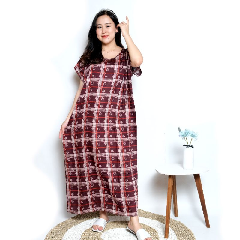 daster bali habel verell panjang semata kaki rayon premium baju tidur murah-K27