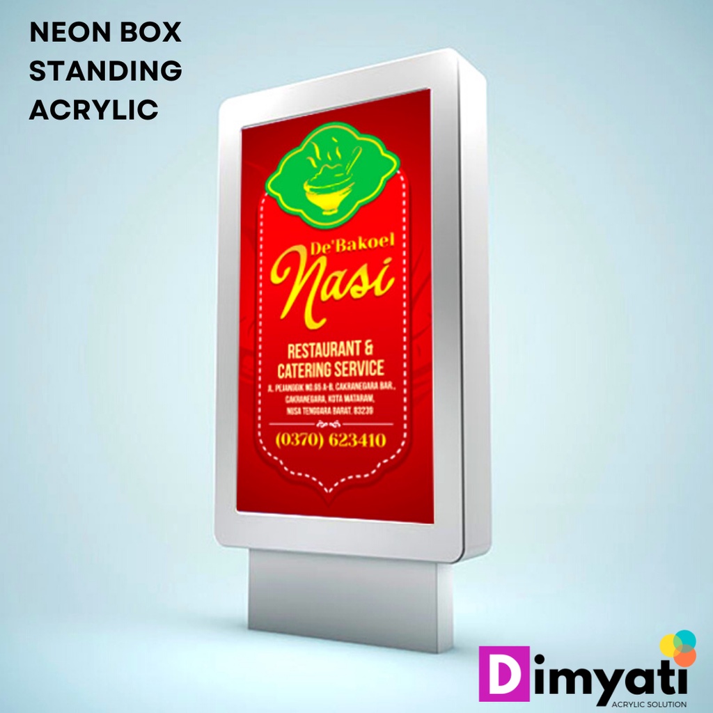 Akrilik Neon Box Standing/Akrilik Custom