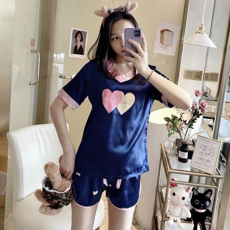baju tidur piyama hotpant satin import