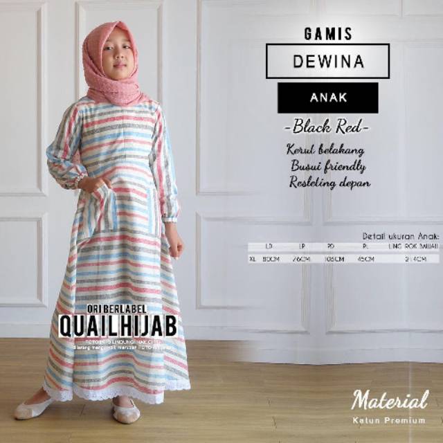 Gamis Anak DEWINA QUAIL HIJAB ORI