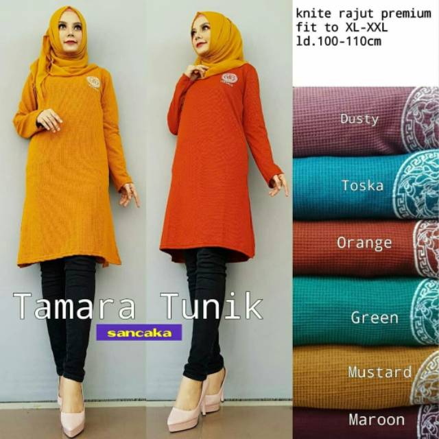 Tamara Tunik  long tunic blouse kaos  lengan panjang kaos  