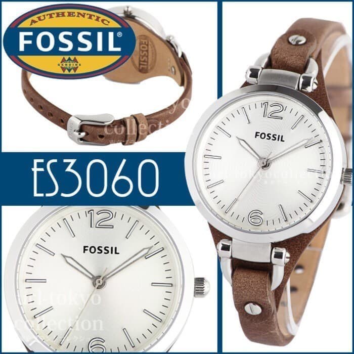 Jam Tangan Wanita Merk Fossik ES 3060 / ES3060 Original Free Yes