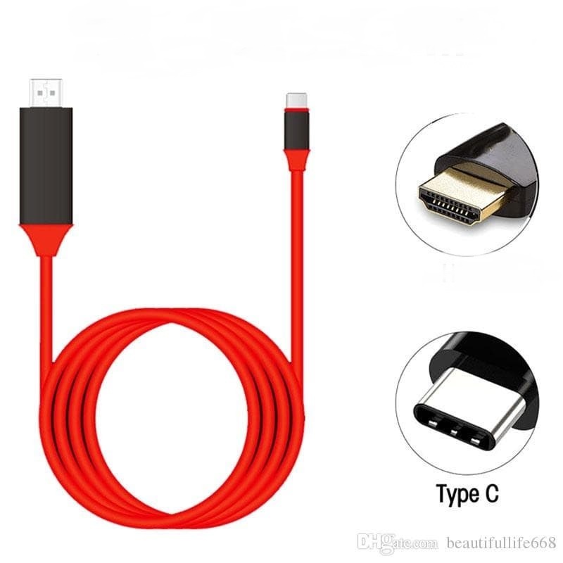 Type-c to hdtv 4k 2k 2m cable mhl for android ios - Kabel usb-c to hdtv 2 meter - Hp to tv