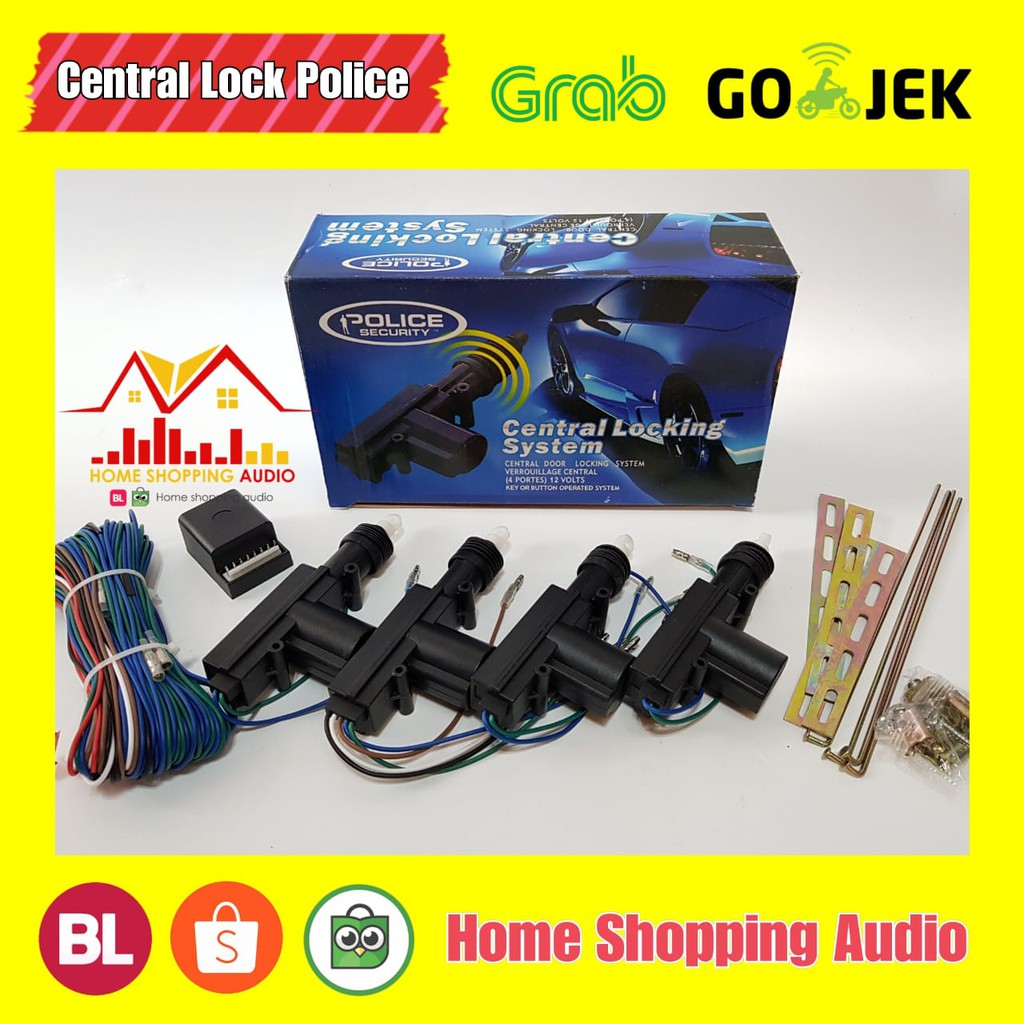 Central Lock Police Security Biru Central Lock Universal Central Lock DCS