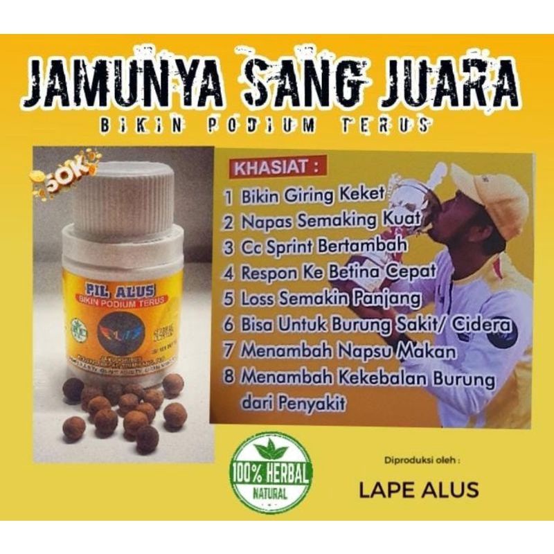 PIL ALUS MERPATI JAMU MERPATI  PIL ALUS JAMU SANG JUARA