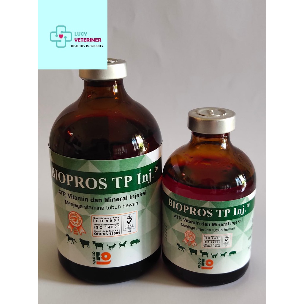 Obat Stamina Hewan Biopros ATP Inj 50 ml dan 100 ml