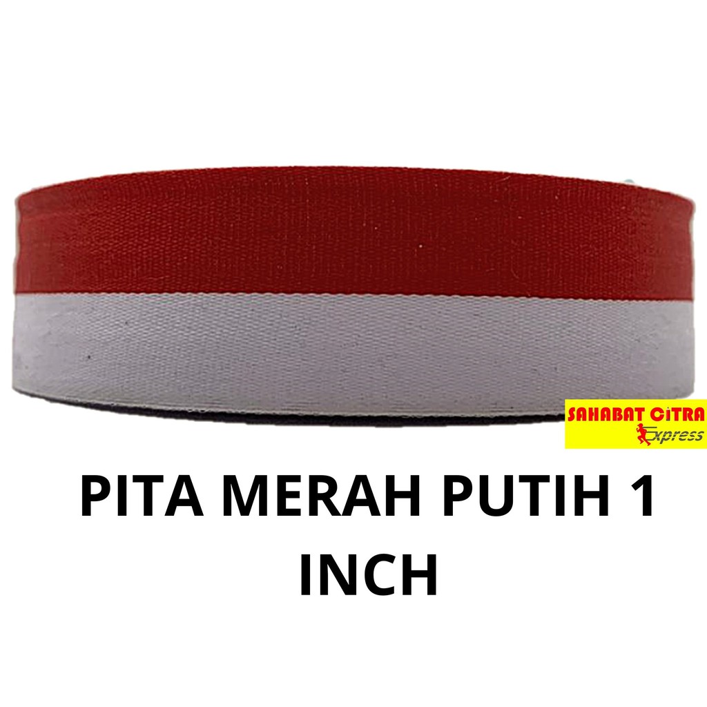 PITA KAIN MERAH PUTIH 1 INCH METERAN