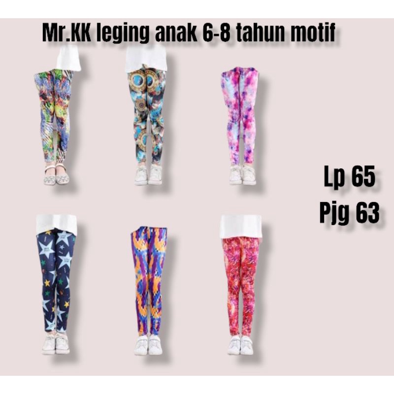 Legging anak Mr.kk motif 6-8 tahun