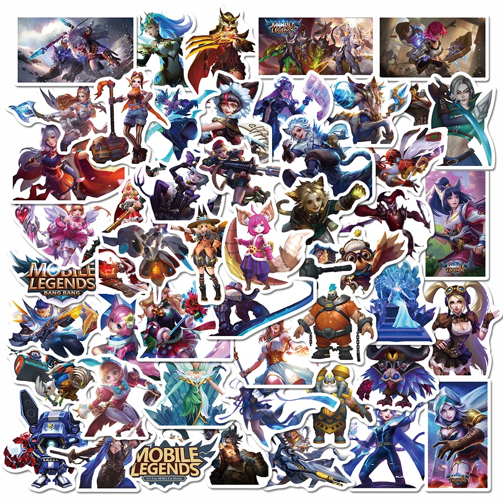 50 Pcs Stiker Motif Kartun Game Legends Tahan Air Untuk Dekorasi Laptop