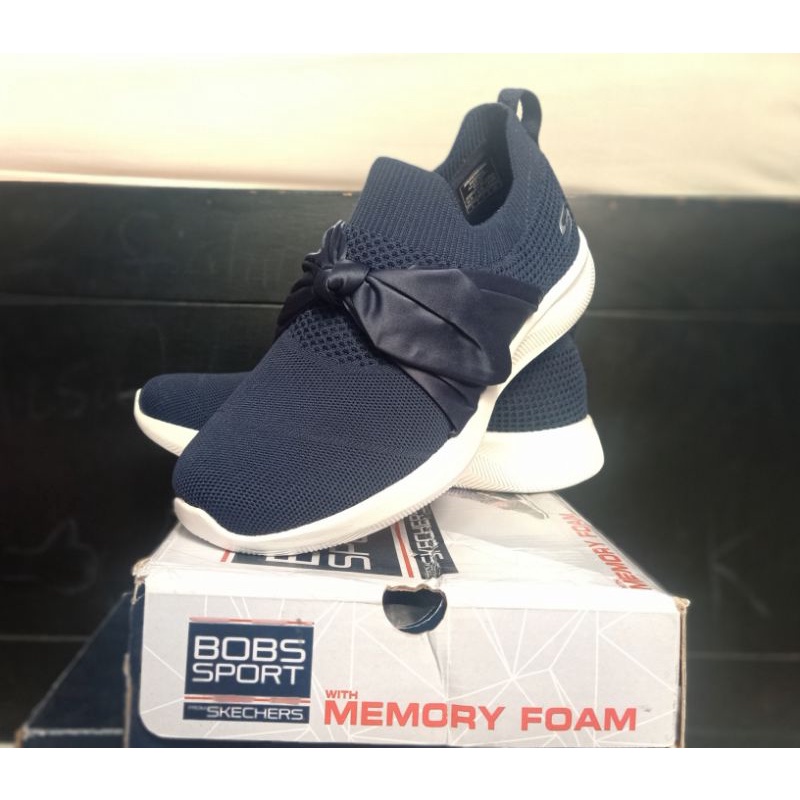 Skechers 32802/NVY Size 38 - Skechers Bobs Squad 2 Bow Beauty