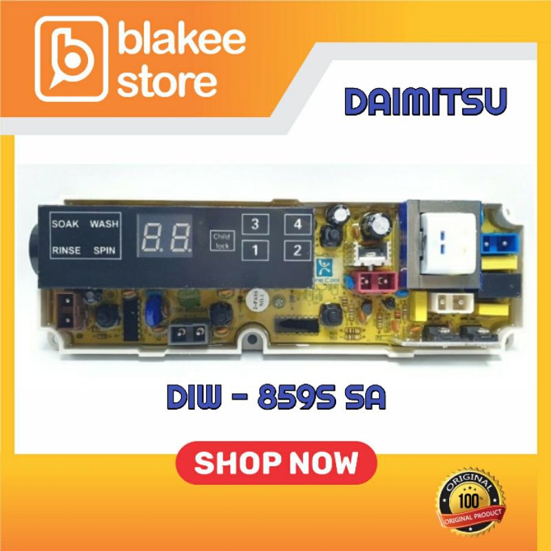 Modul pcb mesin cuci DAIMITSU DIW - 859S SA ORIGINAL PROGRAM