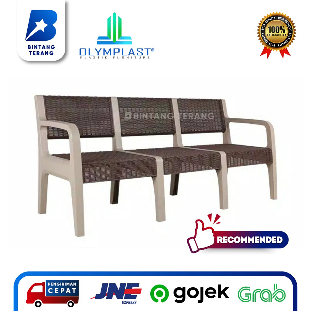 Olymplast Kursi Tamu / Sofa Plastik / Kursi Serbaguna / Sofa Chair Rattan OSCR