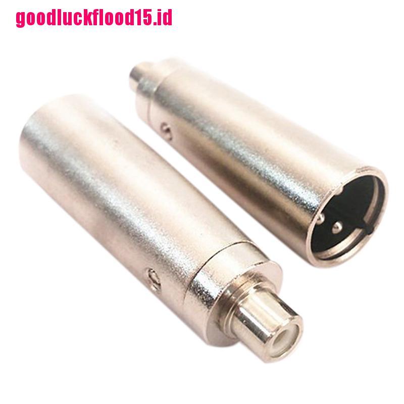 {LUCKID}3 Pin XLR Plug Male to RCA Female Audio Adapter Connector Microphone Amplifier