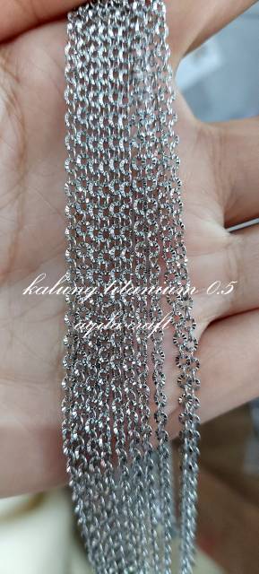 KALUNG TITANIUM SINARAN KALUNG ANTI KARAT ukuran 0.5 , 0.6, 0.8