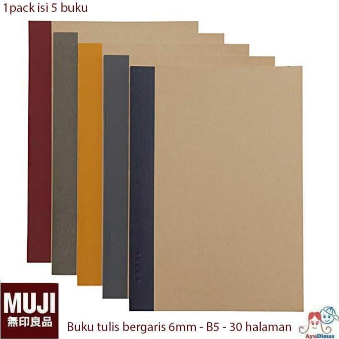 

MUJI Notebook / Note Book B5 line - Buku tulis bergaris - 5pcs Kode 358
