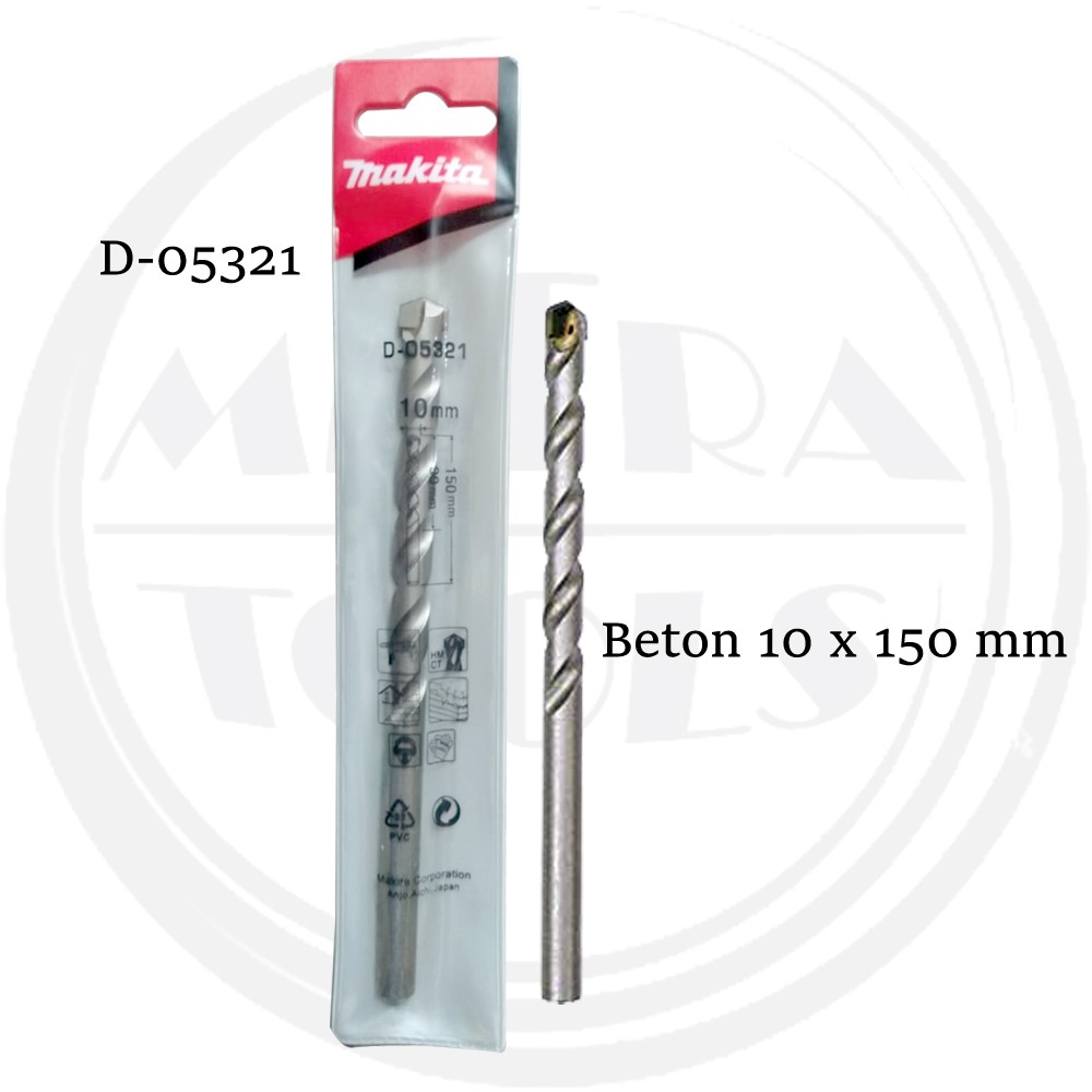 MAKITA Mata Bor Beton Masonry 10 x 150mm D-05321 Tjap Mata 10 x 140 mm Bor Beton