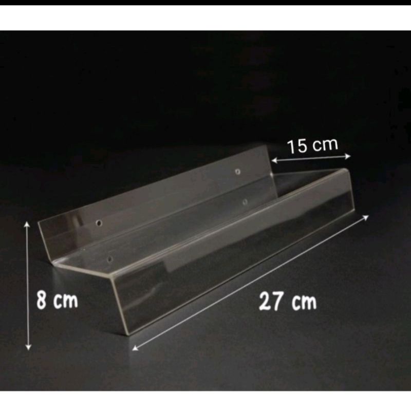 Akrilik Display stand sepatu dinding single / Rak dinding serbaguna ACRYLIC