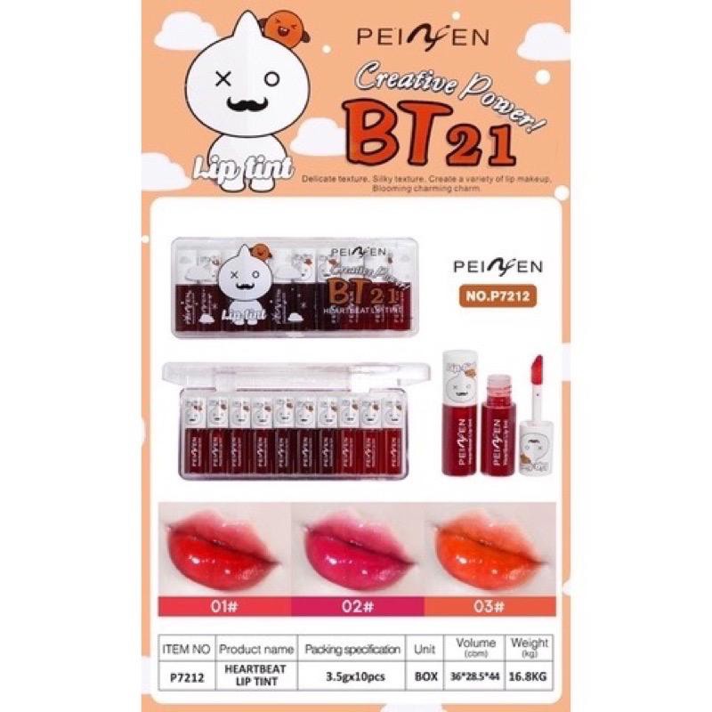 cod eceran Liptint Peiyen Mini Karakter BT21 BTS Mika awet tahan lama