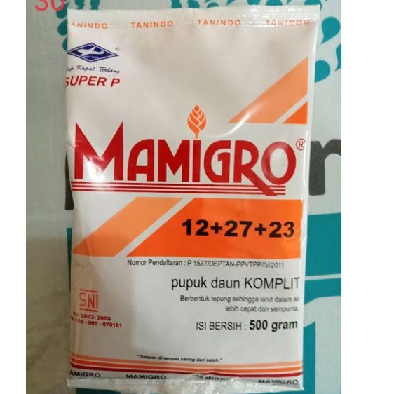 Mamigro Merah 12-27-23 500 gr Super P Pupuk Bunga dan Buah