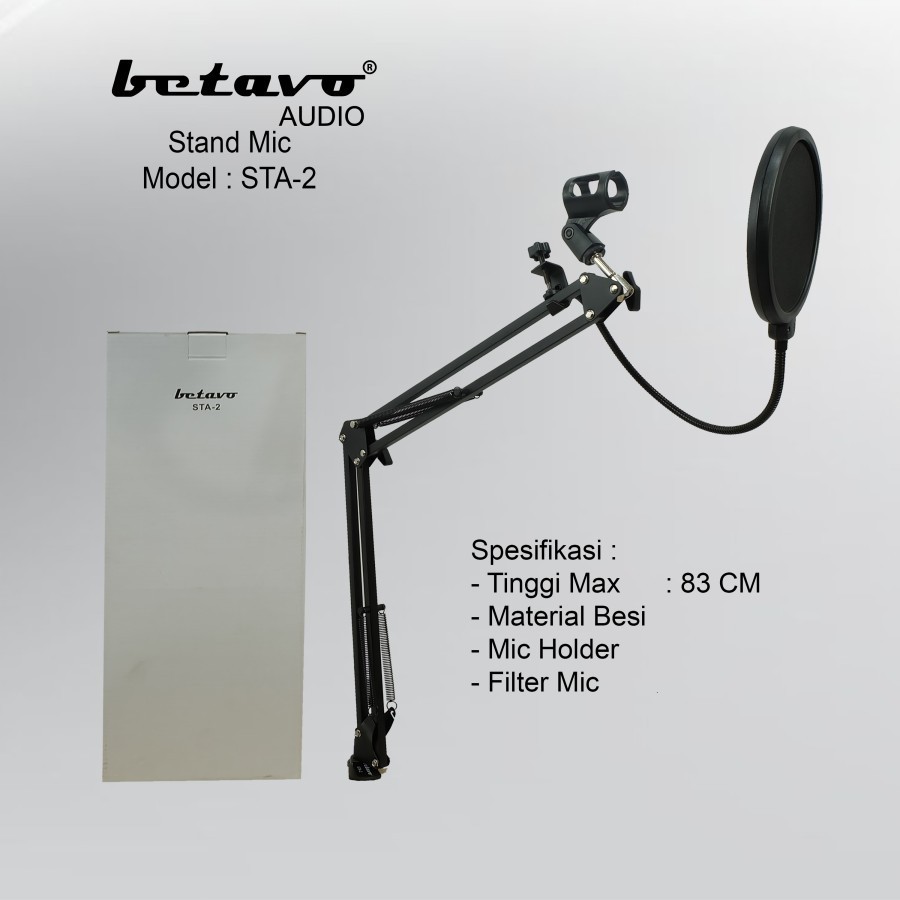 STAND MIC BETAVO STA 02 STAND MICROPHONE BETAVO STA 2