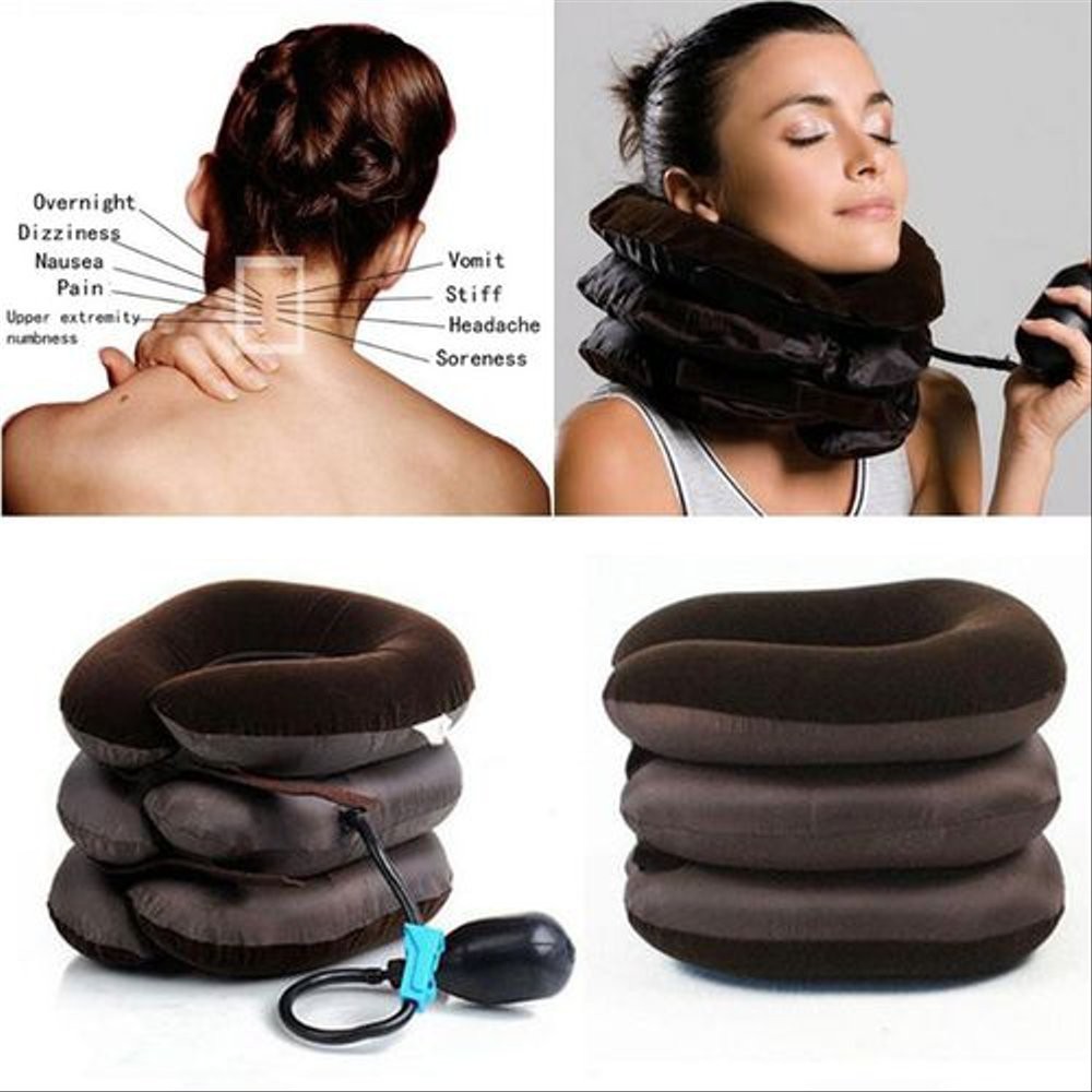 [READY BANDUNG] Penegak Leher Air cervical traction - Neck support Bantal Pompa Leher