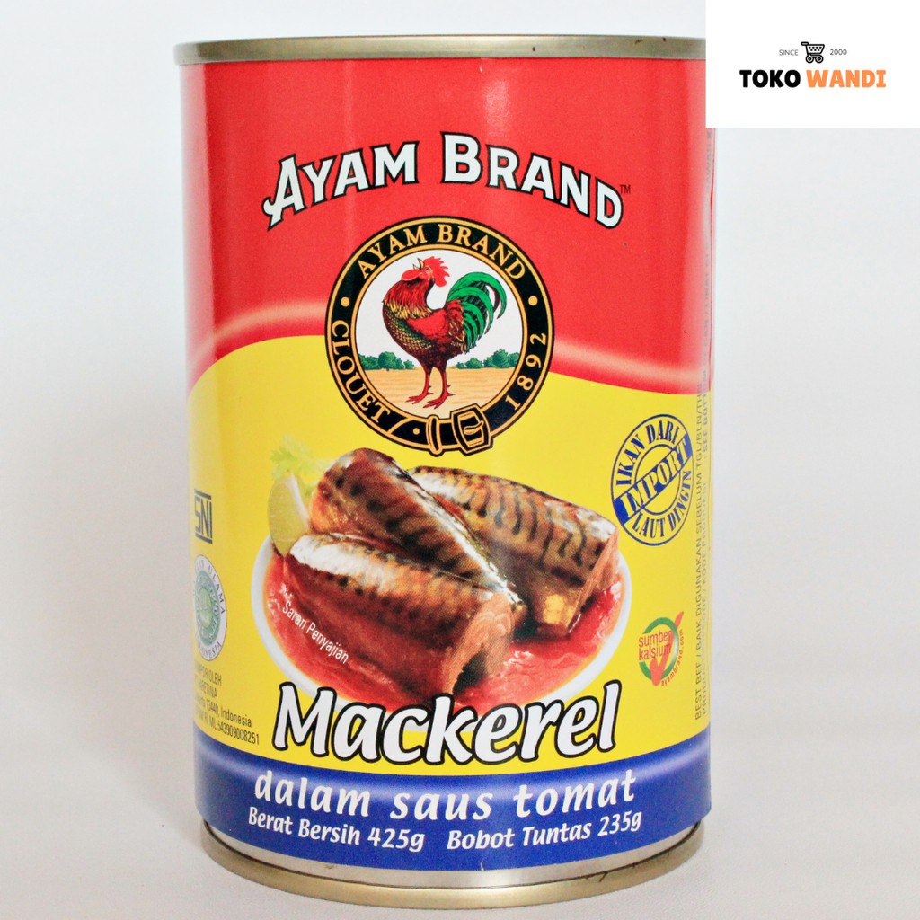

AYAM BRAND MACKEREL TOMAT 425 GRAM
