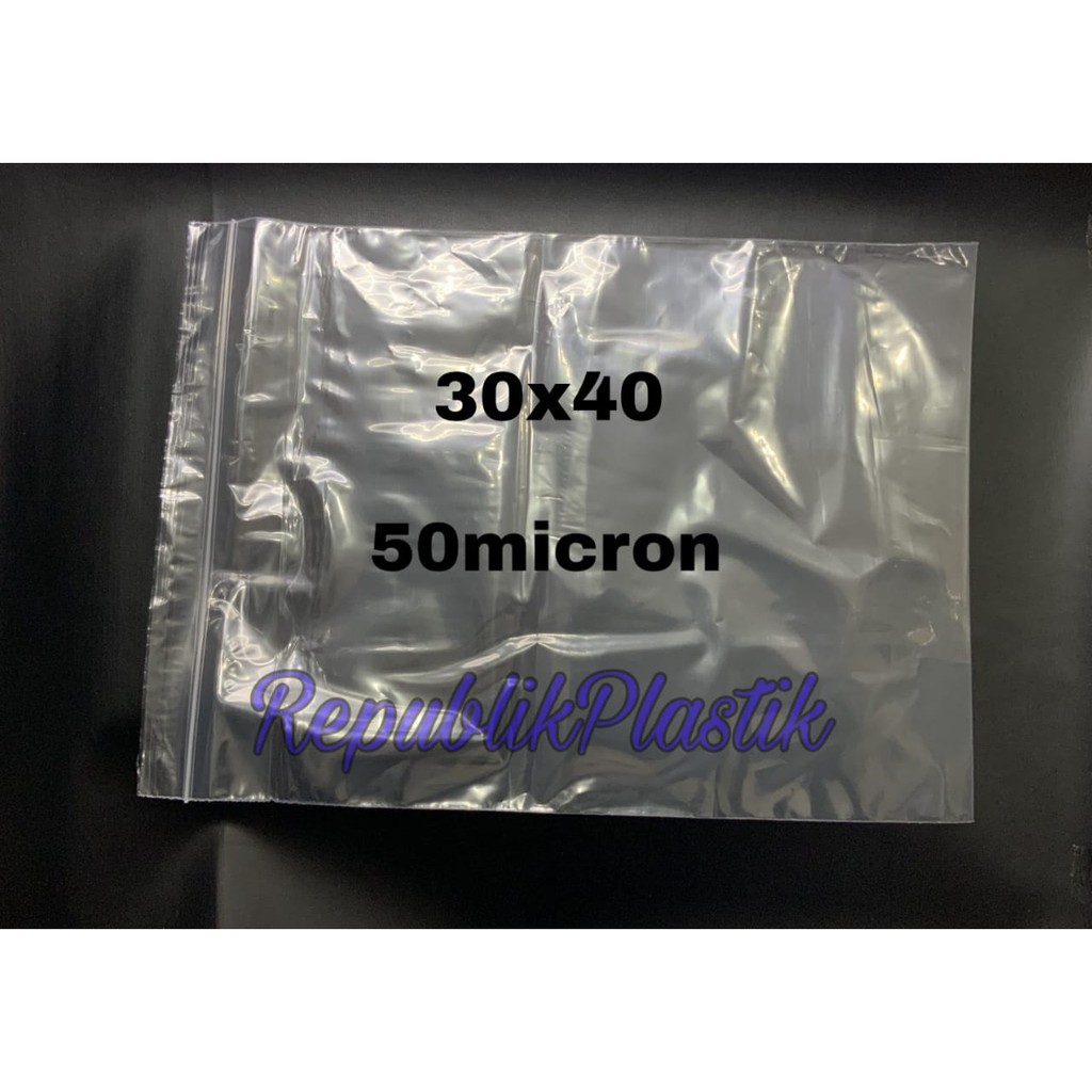 Plastik klip 30x40 50 micron Klip Zipper 30 x 40