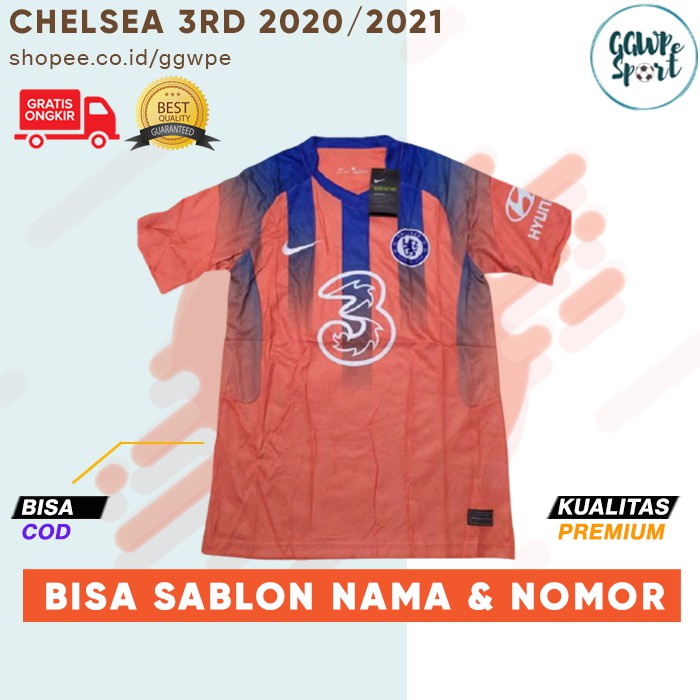 JERSEY CHELSI PINK 2020 2021 3RD KETIGA THIRD TERBARU KUALITAS JAMINAN TERBAIK