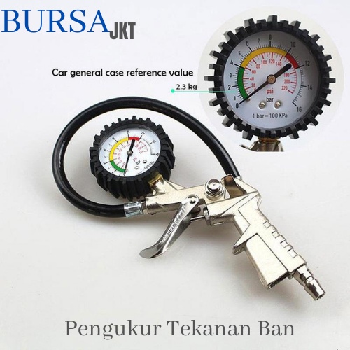 TIRE INFLATOR AIR PRESSURE GUN 3IN1 PENGISI/PENGUKUR TEKANAN ANGIN BAN