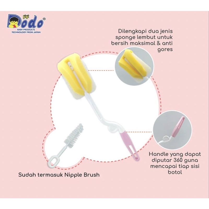 Dodo Sikat Botol/nipple brush/sikat botol bayi/cleaning brush