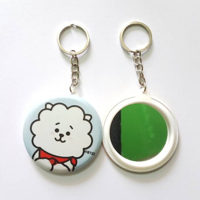 BT21 Keychain mirror gantungan kunci cermin kpop bangtan boys jungkook jimin suga jhope taehyung