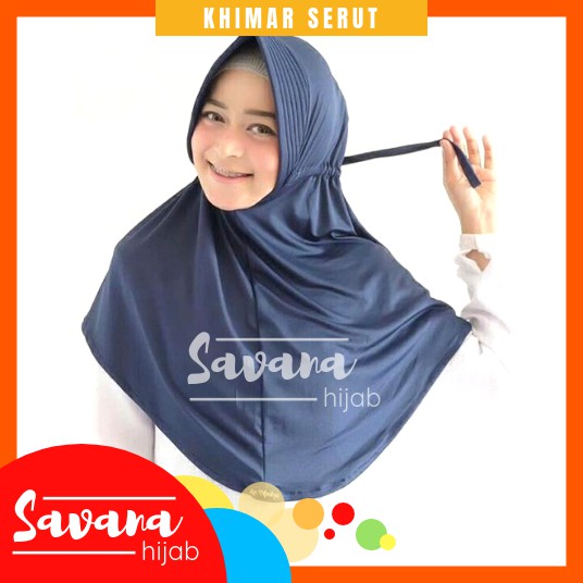 KHIMAR PET KOMBI 2  TONE YARA INSTAN  KOMBINASI  RUFFLE 