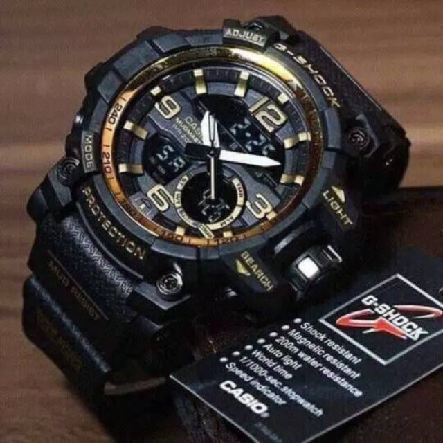 Jam Tangan Casio Gshock GG1000 Water Resist Renang - Jam Tangan Fashion Pria - Hitam lis Gold