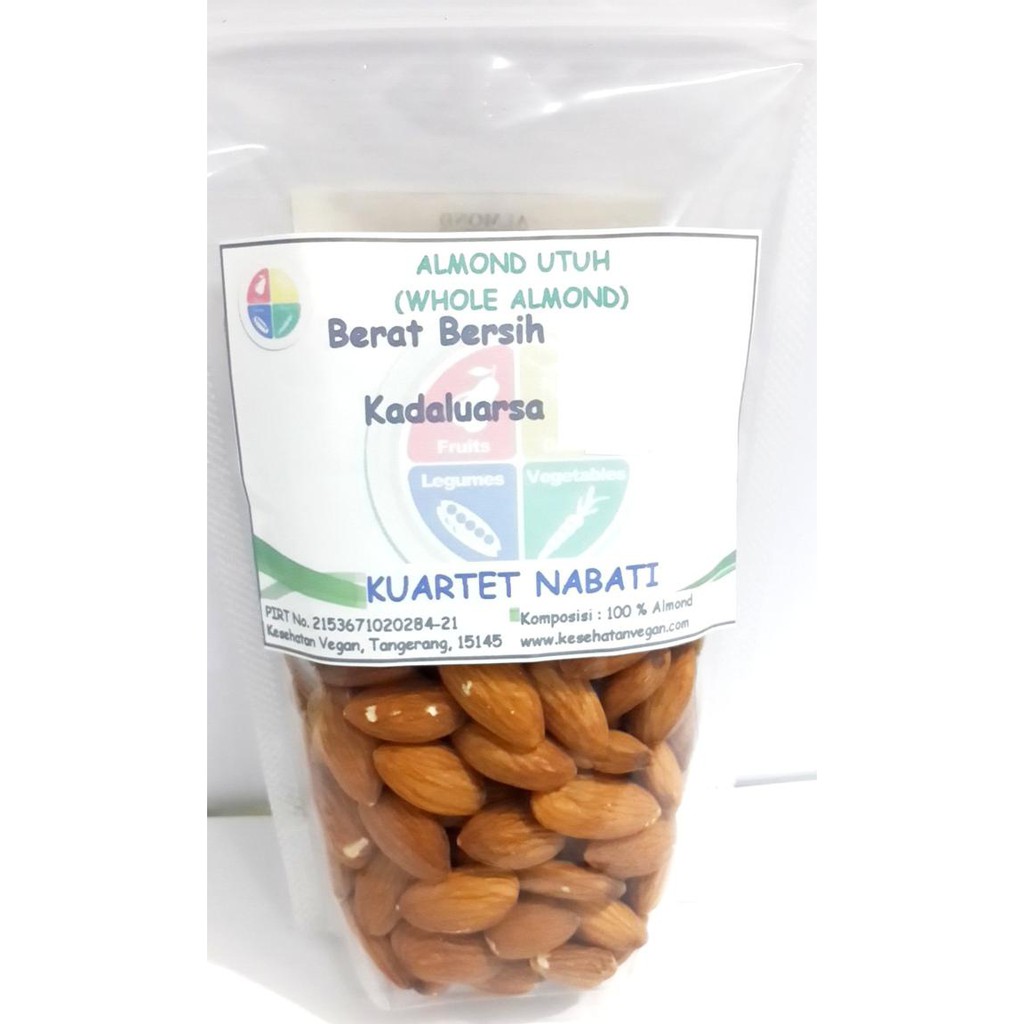 

PROMO ENAK Promo Kuartet Nabati Kacang Almond Utuh / Whole Almond 1000 Gr Terlaris
