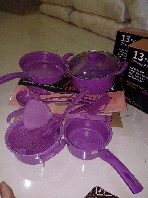 Panci Set 13 Pcs Tri J Bahan Marble Bergaransi