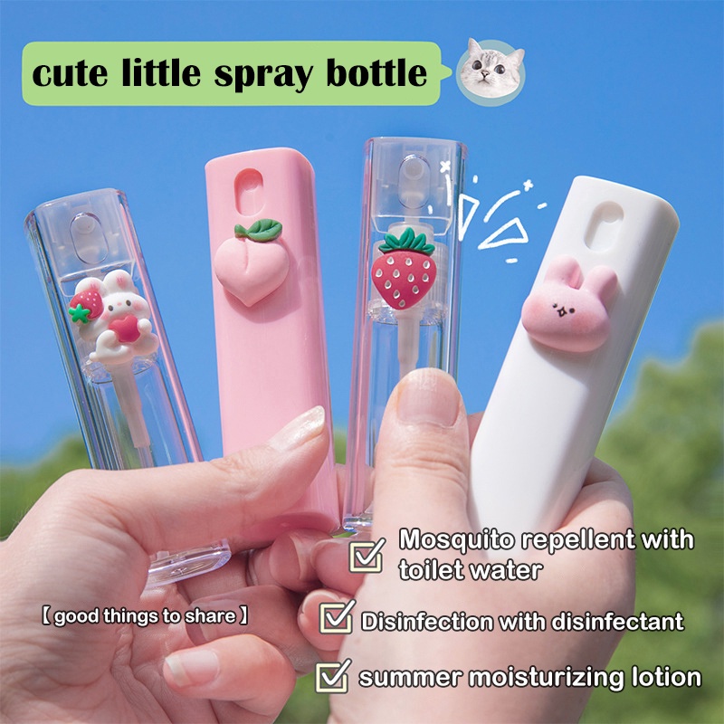Botol Semprot Air Desinfektan Kosmetik Portabel Desain Kartun Ukuran 10ml Untuk Travel