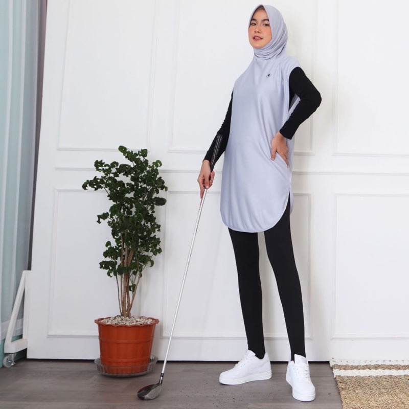 Baju Senam SASA TOP Auter Jongging  Wanita Atasan Olahraga Kaos Zumba Gym Outer Sport Hijab Muslimah