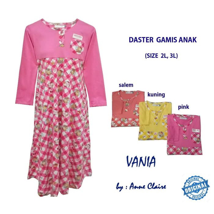 VANIA Gamis Anak Cewek / Baju Muslim / Dress Murah Anne Claire (2L-3L)