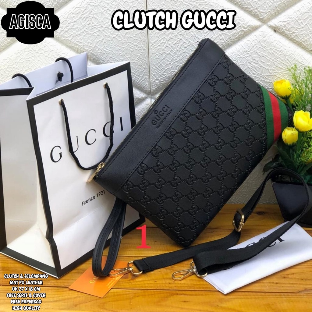 CLUTCH GUCCI BY AGISCA-CLUTCH-GUCCI-TAS GUCCI-FREE PAPER BAG