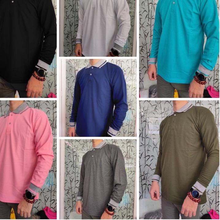 Ω Kaos Polo Kerah Lengan Panjang M,L,XL,XXL,XXXL / Polo / Kaos Polo / Kerah Panjang / T-Shirt ➯