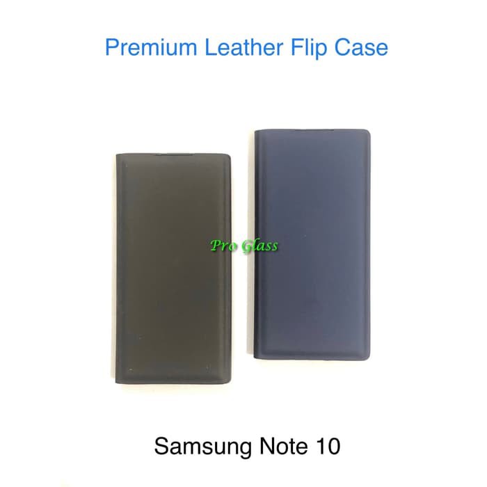Samsung Note 10 / Samsung Note 10+ Premium Leather Flip Case Cover Leather Standing View