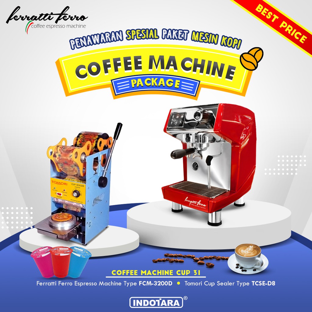 Paket Mesin Kopi Espresso Machine Cup - 31