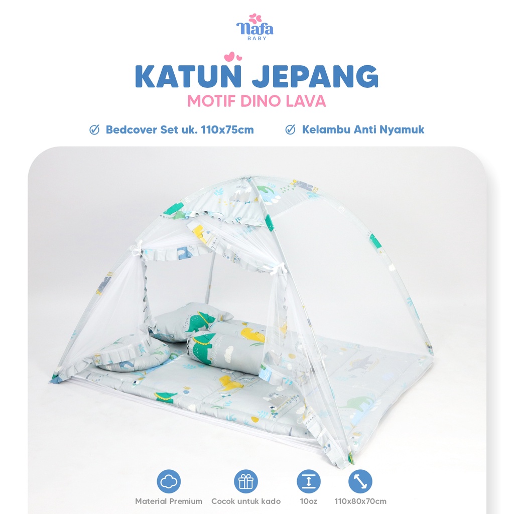 NAFA BABY - Bedcover Bayi Set Include Kelambu Tenda Bayi | Perlengkapan Tidur Bayi | Katun Jepang